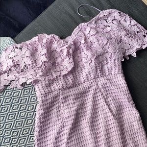 Lavender lace midi dress!
